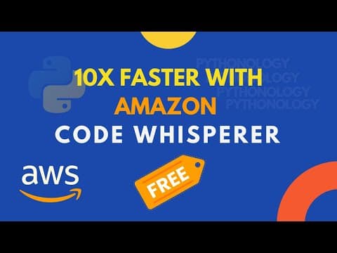10X Faster coding with Amazon CodeWhisperer (Free)
