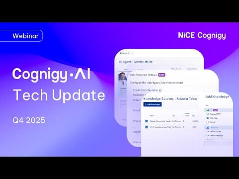 Cognigy.AI Tech Update - Q4 2025
