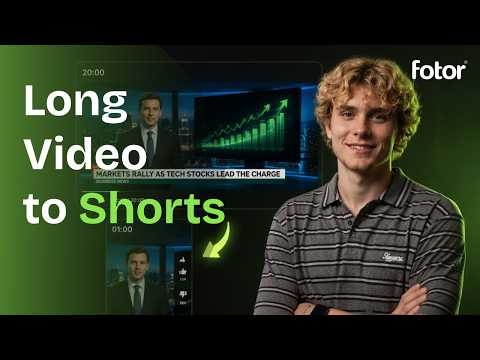 How to Turn Long Video to Shorts with AI | News Highlights with Fotor Agent