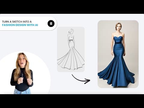 From Sketch to Fashion Design with AI - AI Sketch to Real Clothing Design Generator