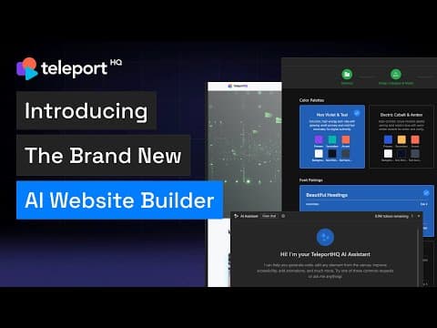 Build Websites with AI (New TeleportHQ AI Website Builder)