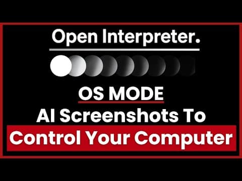 FREE: AI Agent Controls Your Mouse & Computer! Open Interpreter OS Mode (Screenshots)🤖 Open Source