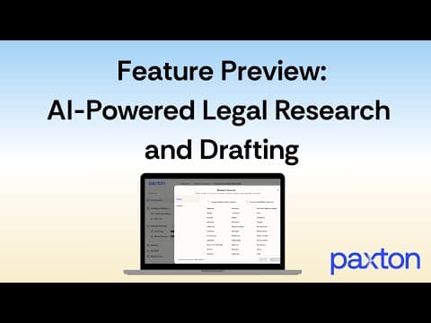 Paxton AI Assistant: Research and Draft Legal Documents in Minutes