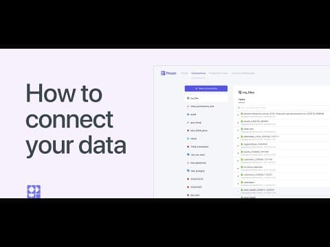 How to connect your data | Pecan.ai tutorials
