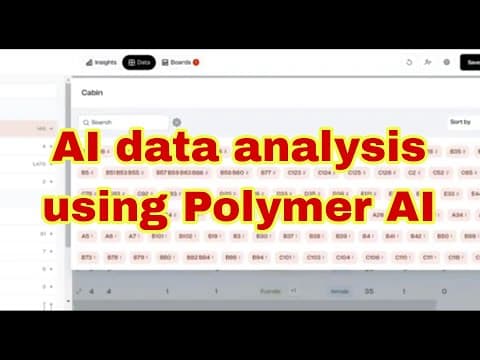 AI Data Analysis and dashboarding using Polymer AI