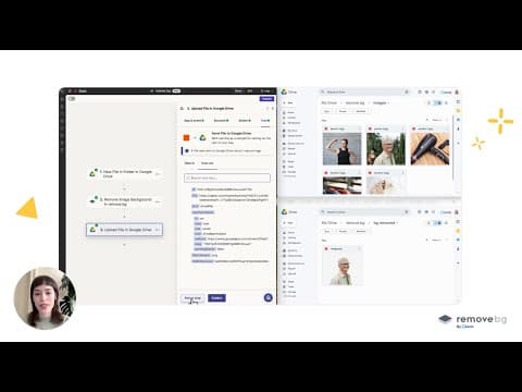 How to set up a remove.bg to Google Drive integration using Zapier