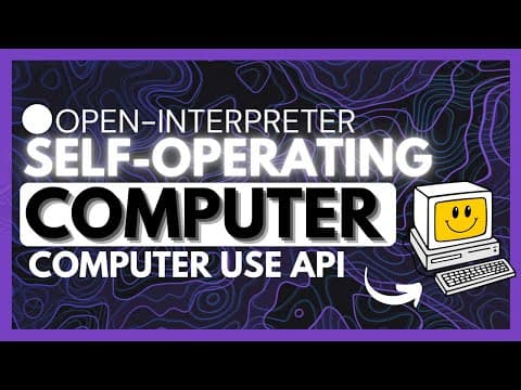 Open Interpreter: Self-Operating Computer - Personal AI Agent CAN DO ANYTHING! (Claude Computer Use)