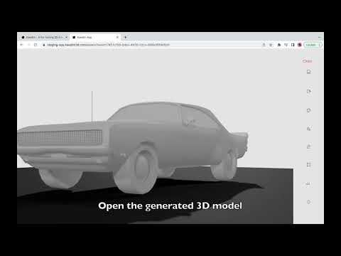Kaedim Demo - Sketch to 3D Model