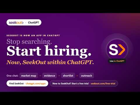 Stop searching. Start hiring. SeekOut is now an app in ChatGPT