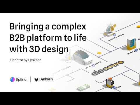 Bringing a complex B2B platform to life with 3D Design using Spline |  Elecctro by Lynksen